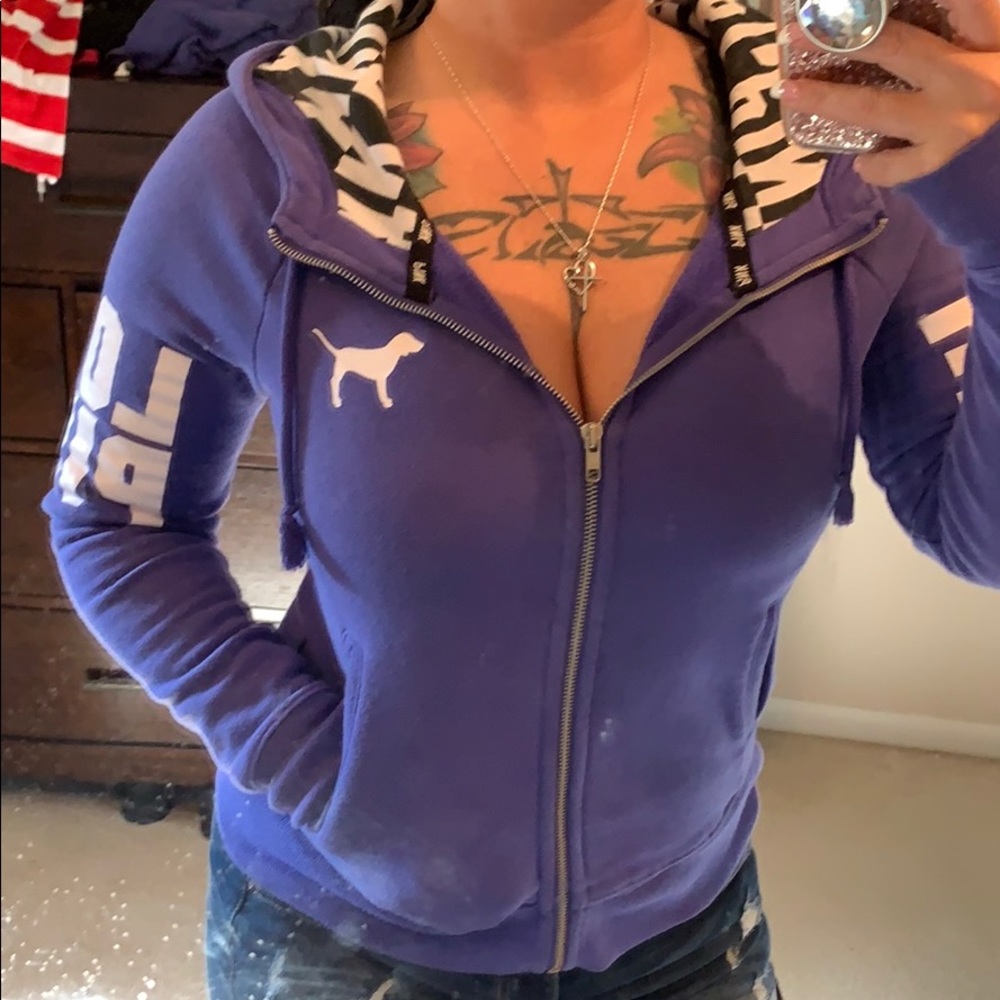 PINK zip up hoodie